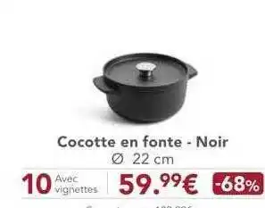E.Leclerc Cocotte en fonte - noir offre