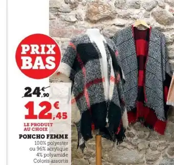 Super U Poncho Femme offre