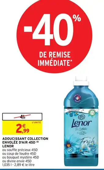 Intermarché Adoucissant Collection Envolée D'Air 45D Lenor offre