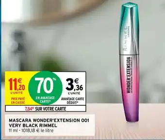 Intermarché Mascara Wonder'Extension 001 Very Black Rimmel offre