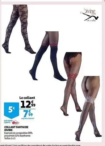 Auchan Collant fantaisie divine offre
