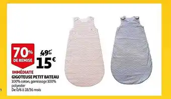 Auchan Gigoteuse petit bateau offre