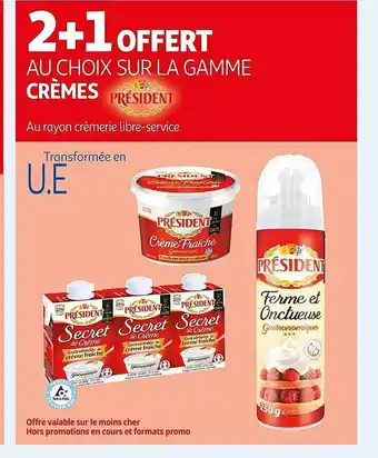 Auchan La gamme crèmes président offre