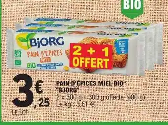 E.Leclerc Pain d'épices miel bio offre