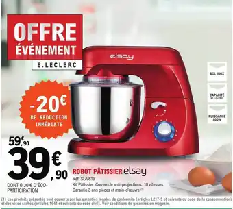 E.Leclerc Robot pâtissier elsay offre