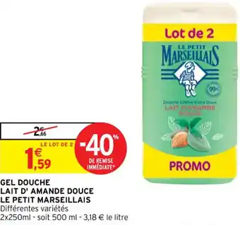 Intermarché Gel Douche Lait D'Amande Douce Le Petit Marseillais offre