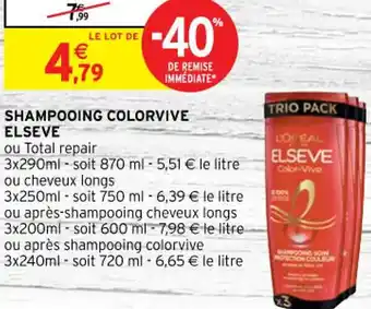 Intermarché Shampooing Colorvive Elseve offre