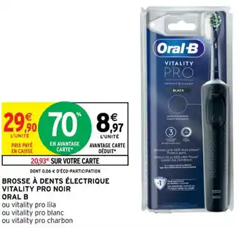 Intermarché Brosse à Dents Électrique Vitality Pro Noir Oral B offre
