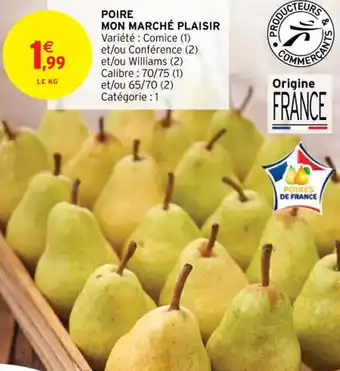Intermarché Poire Mon Marché Plaisir offre