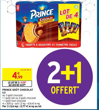 Intermarché Prince Goût Chocolat Lu offre