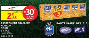 Intermarché Assortiment Crackers Monaco Belin offre
