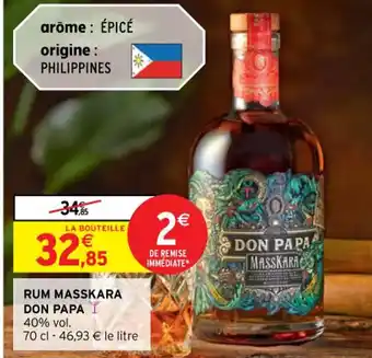 Intermarché Rum Masskara Don Papa offre