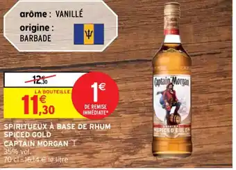 Intermarché Spiritueux à Base Spiced Gold Captain Morgan offre