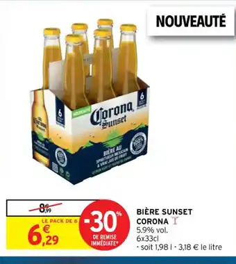 Intermarché Bière Sunset Corona offre