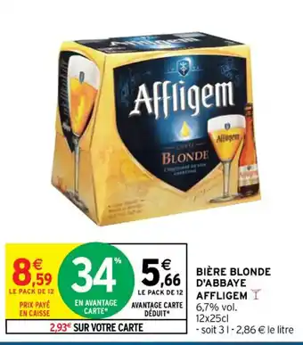 Intermarché Bière Blonde D'Abbaye Affligem offre