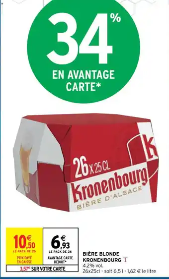 Intermarché Bière Blonde Kronenbourg offre