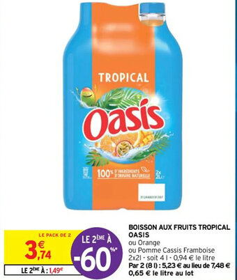 Intermarché Boisson Aux Fruits Tropical Oasis offre