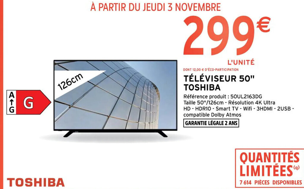 Smart TV Toshiba DLED 50'' 4K  R$ 1899 - Promobit