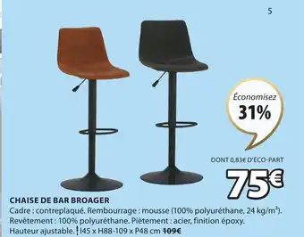 JYSK Chaise de Bar Broager offre