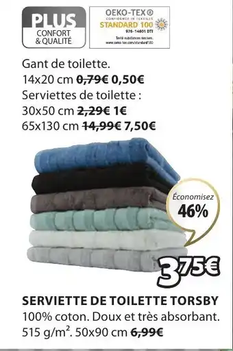 JYSK Serviette de Toilette Torsby offre