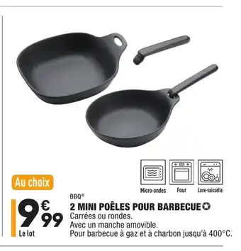 ALDI 2 Mini Poêles Pour Barbeque offre