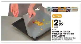 ALDI Feuille de Ciusson ou Film de Protection Pour Le Four offre