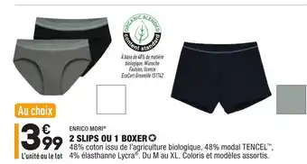 2 Slips ou 1 Boxer