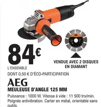 E.Leclerc Brico Meuleuse d'angle 125 mm aeg offre