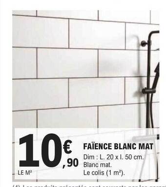 E.Leclerc Brico Faïence blanc mat offre