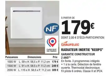 E.Leclerc Brico Radiateur inertie offre