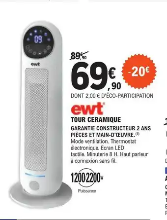 E.Leclerc Brico Tour céramique ewt offre
