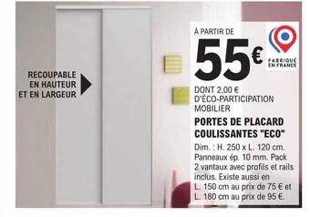 E.Leclerc Brico Portes de placard coulissantes offre