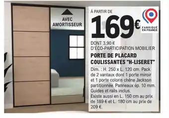 E.Leclerc Brico Porte de placard coulissantes offre