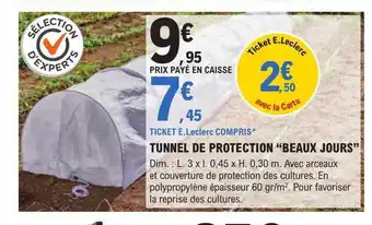 E.Leclerc Brico Tunnel de protection offre