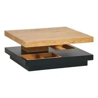 BUT Table basse plateau pivotant turn imitation chêne et noir offre