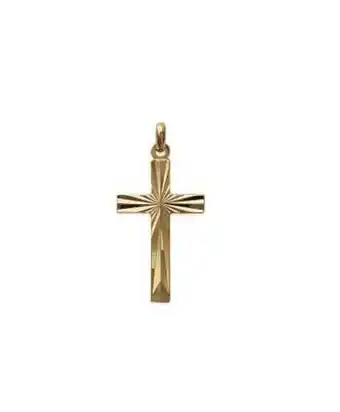 Pendentif plaqué or croix