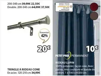 JYSK Tringle à rideau cone, rideau lupin offre