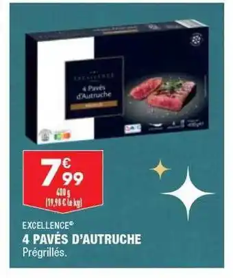 ALDI 4 pavés d'autruche excellence offre