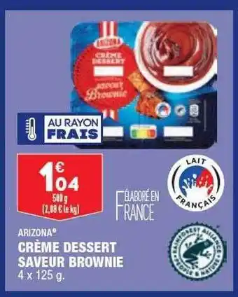 ALDI Crème dessert saveur brownie arizona offre