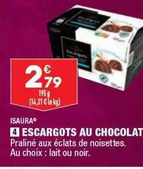 ALDI Escargots au chocolat isaura offre