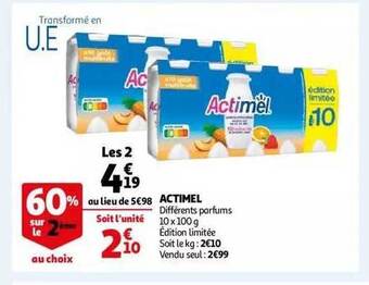 Auchan Actimel offre