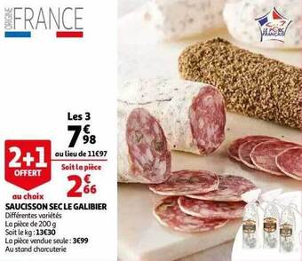 Auchan Saucisson sec le galibier offre