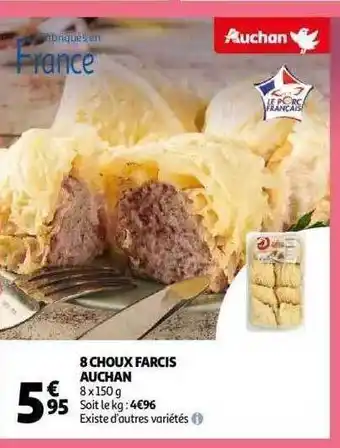 Auchan 8 choux farcis auchan offre