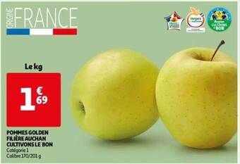Auchan Pommes golden filière auchan cultivons le bon offre