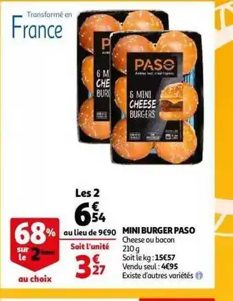 Auchan Mini burger paso offre