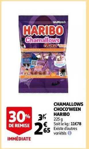 Auchan Chamallows choco'ween haribo offre