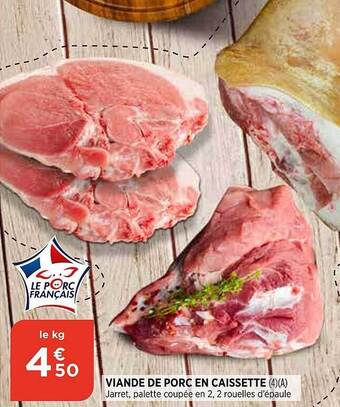 Bi1 Viande de porc en caissette offre