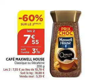 Bi1 Café maxwell house offre