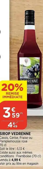 Bi1 Sirop vedrenne offre