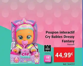Poupon interactif cry babies dressy fantasy